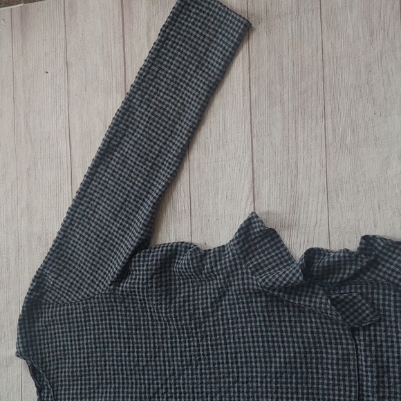 ZARA GINGHAM TOP WITH FLOWY EDGE DETAILS - Picture 4 of 11